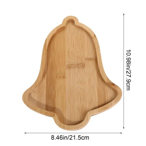 Bandeja de bambu em formato de árvore de Natal, 28 x 21,5 cm 1