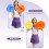 Pacote com 2 Pompons de Cheerleading de 30cm (12 polegadas) em Plástico Metalizado para Crianças e Adultos, Ideal para Animação e Torcida em 6