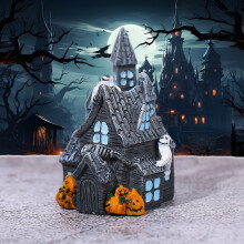 Gallickan Halloween -kummitustalohahmo, hartsikuorrutteinen kurpitsapatsas, 29,6 cm, sisä-/ulkokoristeet