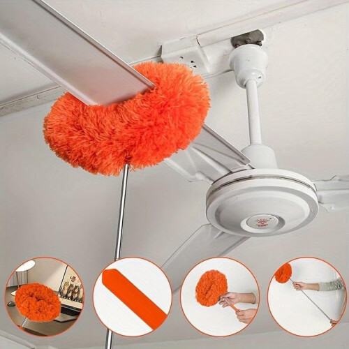 Removable Microfiber Duster for Ceiling Fans & Household Dusting – Washable, Summer/Fall Cleaning Tool, Decorative & Functional 2