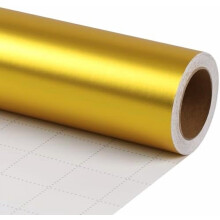 Carta da regalo natalizia metallizzata opaca color oro – 76 x 84 cm, rotolo jumbo a tinta unita per Natale, matrimoni, compleanni e feste.