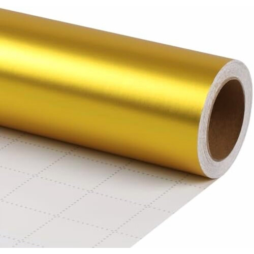 Gold Matte Metallic Wrapping Paper Roll 30 x 33 ft