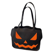 Halloween draagtas voor dames: pompoen schoudertas met vleermuisvleugels en spookmotief, modieuze crossbodytas/handtas