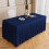 Jupe de table rectangulaire unie en polyester, 120 x 407,5 cm 1