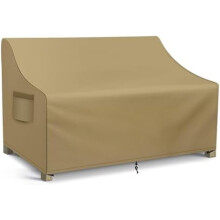 Housse imperméable pour canapé de jardin deux places, résistante et aérée, 178 x 97 x 79 cm, kaki – Compatible avec les canapés deux places
