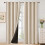 White Blackout Thermal Curtains with Grommets, 2 Panels, 1