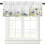Blaue Gardinenblende mit Blumenmuster, 137 cm breit x 46 cm lang, Polyester 1