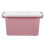 Bacs de rangement empilables avec couvercles roses PP1pcs 1