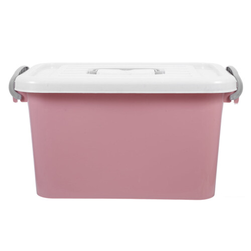 Bacs de rangement empilables avec couvercles roses PP1pcs