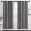 Blackout Curtains 34x60 in Grey with Silver Grommets 2 Pack 1