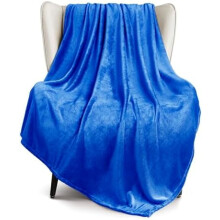 Couverture polaire bleu cobalt 127 x 152 cm