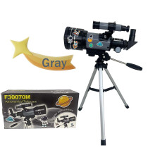 70 mm bländare F300 mm refraktorteleskop | 15X-150X zoom med Barlow-objektiv och stativ | Bärbart astronomikit för måne, planeter och nebulosor