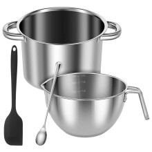 Double Boiler Set 304 Stainless Steel 2QT + 2.62QT with