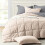 Twin Comforter Set Beige Grey Lightweight Reversible 2-Piece 1