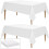 White Polyester Rectangle Tablecloth 90in Round, 6 Pack 1
