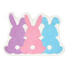 Tapis de bain de Pâques – Tapis de bain lapin, antidérapants, tapis de sol décoratifs festifs pour salle de bain et salon