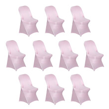 Pink Spandex Folding Chair Covers 10 Pack