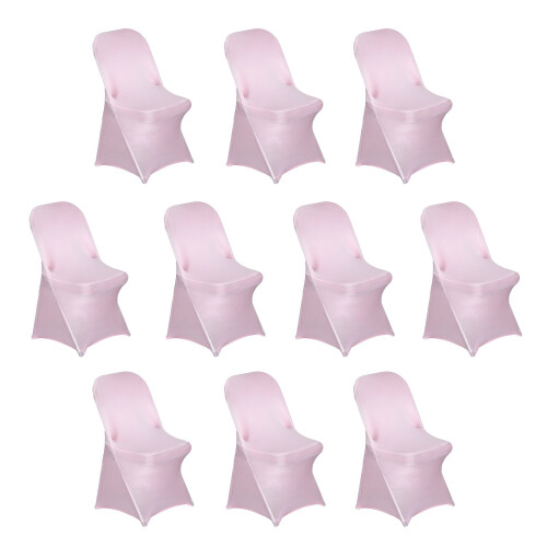 Pink Spandex Folding Chair Covers 10 Pack
