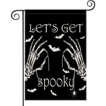 Halloween Skull Garden Flag Double-Sided 12.5x18 in