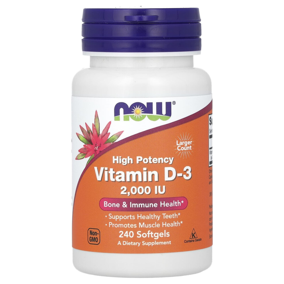 Now Foods (2000 Iu - 240 Softgels) Now Vitamin D3 400 Iu 1000 Iu 2000 Iu 5000 Iu - Softgel And Chewable
