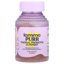 Lemme, Purr, Probiotici Vaginali Gomme, Pineapple, 60 Gummies