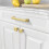 Brushed Gold Cabinet Pulls 160mm Center 10 Pack 4