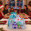 Kerstcadeautasjes met trekkoord, diverse maten, set 5