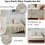 Conjunto de cama Queen com pregas na cor aveia 5