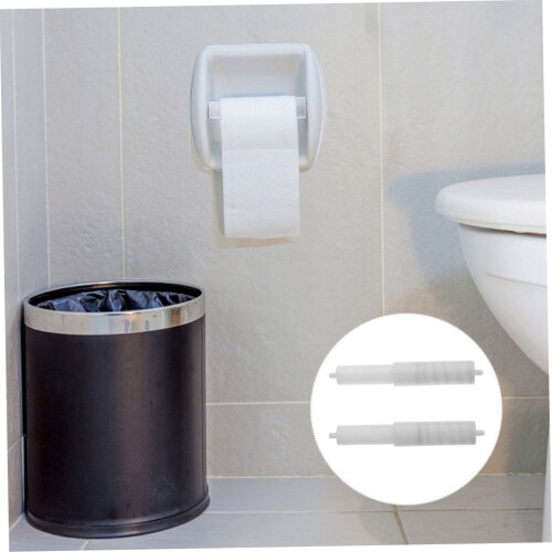 Rolo de papel higiênico de plástico branco com mola 1