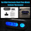 Veecome car dashboard clock with thermometer black digital 8