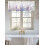 Blomsterkappe lilla blå akvarel 142x43 cm hvid 7