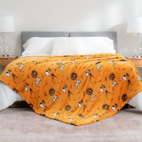 Peanuts Snoopy VelvetLoft-Decke, 152 x 229 cm, Orange 1