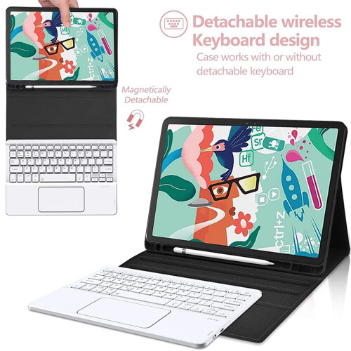 Capa com teclado touchpad retroiluminado compatível com Galaxy Tab S4 10.5" (SM-T830/T835/T837) 1