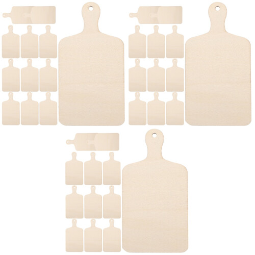 36Pièces Planches À Découper Maison Bois Clair Pour Enfants 2