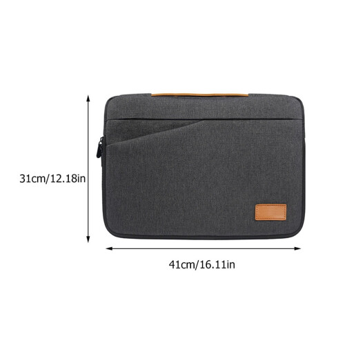 Bolsa para notebook OUNONA de 20 polegadas, poliéster, cinza escuro 1