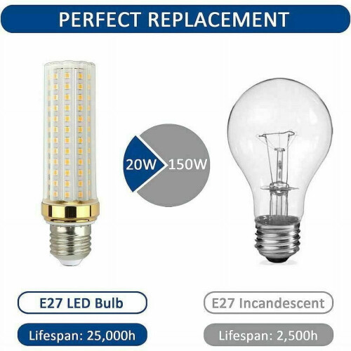 Λαμπτήρας LED καλαμποκιού 150W ισοδύναμο θερμό λευκό 3000K E27 4 τεμάχια 1