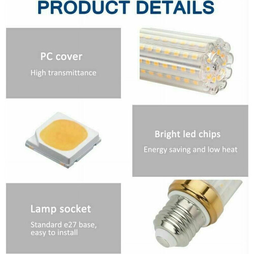 Λαμπτήρας LED καλαμποκιού 150W ισοδύναμο θερμό λευκό 3000K E27 4 τεμάχια 2