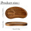 Bandeja de servir irregular em madeira maciça, 12,7 cm (5 polegadas) 3