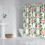 Cortina de chuveiro floral Pioneer Flower 72x72 polegadas com 12 2
