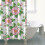 Cortina de chuveiro floral Pioneer Flower 72x72 polegadas com 12 4