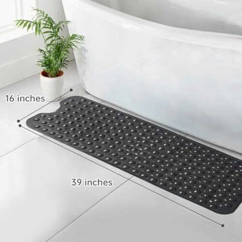 Tapete antiderrapante para banheira 39x16 polegadas com 200 ventosas 2
