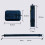Worgeous swing bag blue flat golf accessory bag 11.8x3x0.4 2