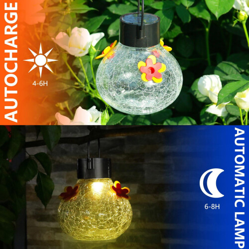 Solar Lighted Bird Feeder with Charging Panel 2