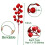 30-Piece Artificial Red Holly Berry Stems, 20cm 3