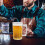 Glass Beer Mug with Handle 390ml Freezer Safe 5