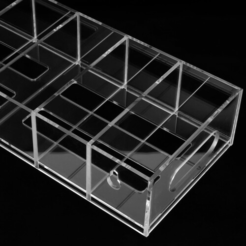 Förvaringslåda med lock i akryl, transparent 1 set 2