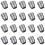 40Pièces Coin D'installation Fer Robuste Pour Outils Argent 3