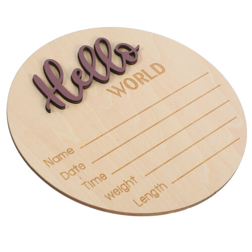 4Pièces Bois Rond Violet Déco Bébé - Photo 1