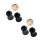 2Pièces D'oreilles Piercing Design Haltère Acier Noir Chic 5
