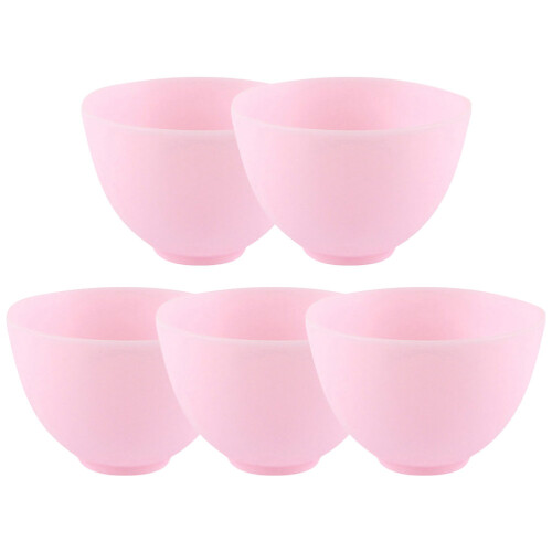 20Pièces Bols Silicone Rose Outils Mélange Masques 1